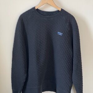 L.L. Bean Men's Deep Navy Quilted Sweater